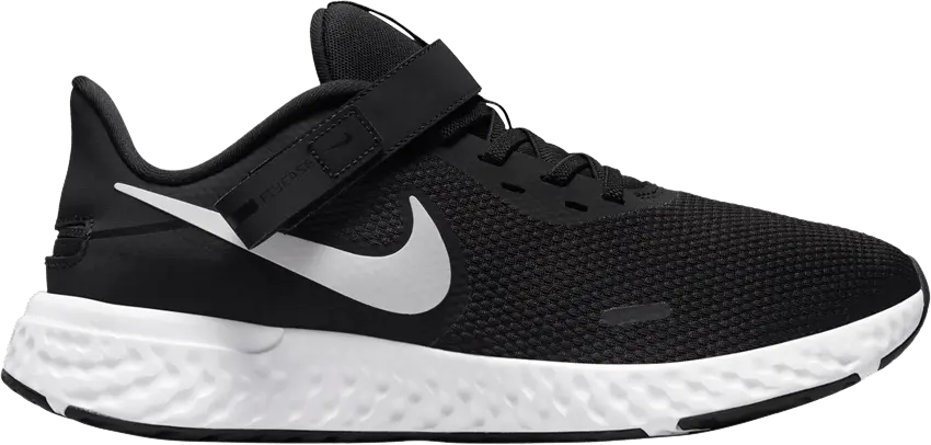  Nike Revolution 5 FlyEase Extra Wide &#039;Black White&#039;