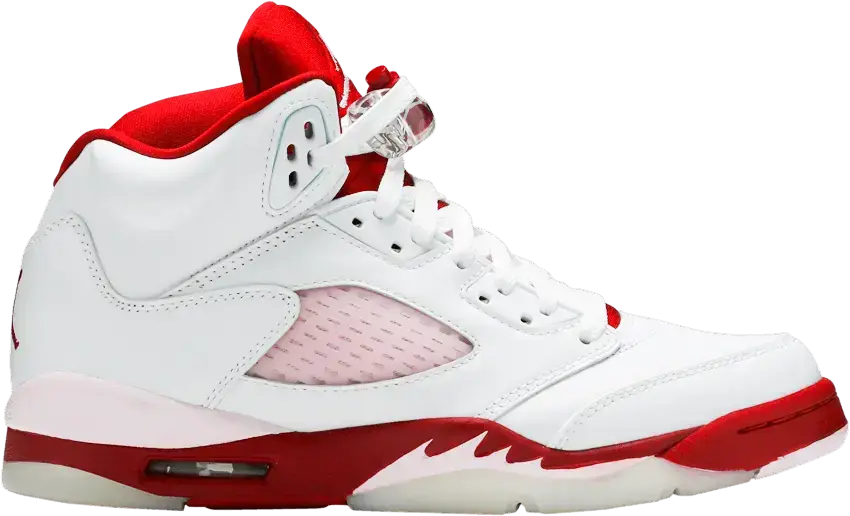  Jordan 5 Retro White Pink Red (GS)