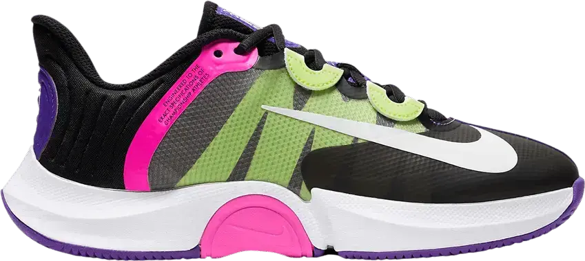  Wmns NikeCourt Air Zoom GP &#039;Fierce Purple Liquid Lime&#039;