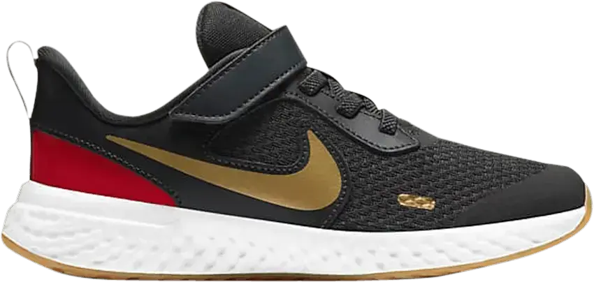  Nike Revolution 5 PS &#039;Dark Smoke Grey Gold&#039;