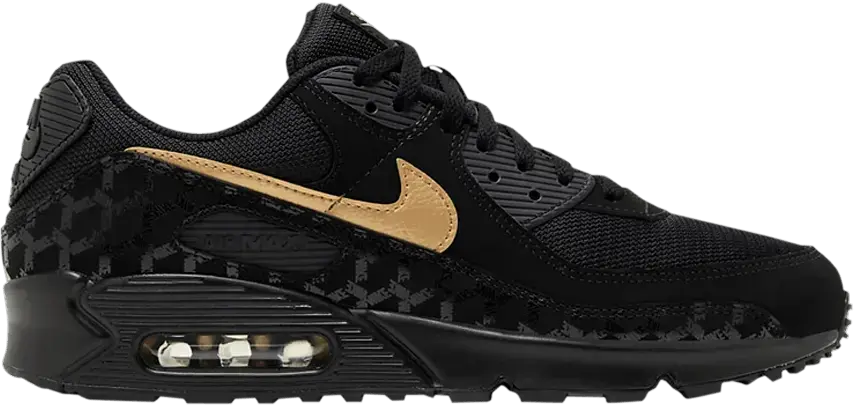  Nike Air Max 90 Black Gold Muguard Pattern