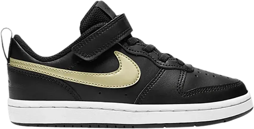  Nike Court Borough Low 2 PS &#039;Black Metallic Gold Star&#039;