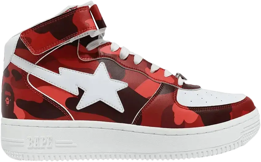  A Bathing Ape Bape Sta Mid Camo Red