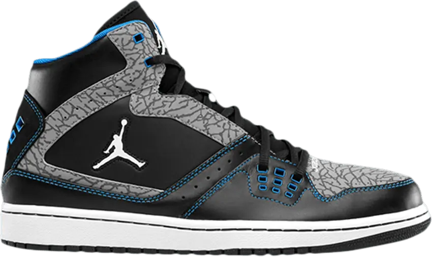  Jordan 1 Flight Black Photo Blue Cement Grey