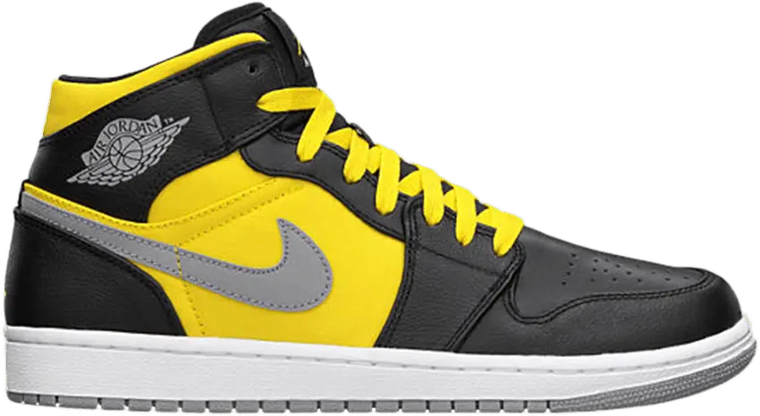  Jordan 1 Phat Mid Black Speed Yellow