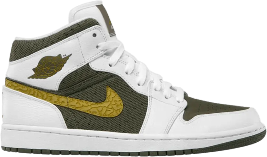  Jordan 1 Phat Mid White Peat Moss Cargo Khaki