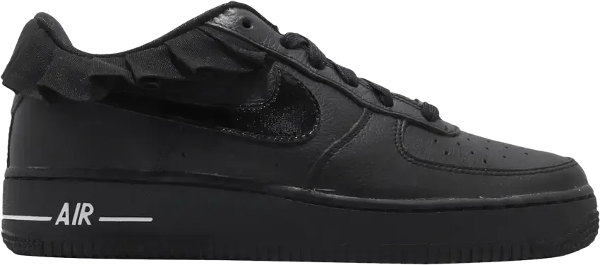  Nike Air Force 1 LV8 Ruffle GS &#039;Black&#039;