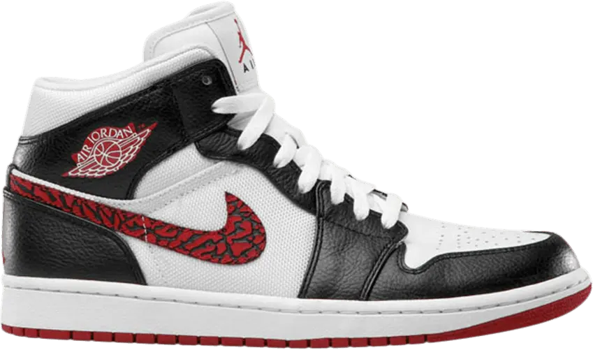  Jordan 1 Phat White Red Black (Elephant Print)