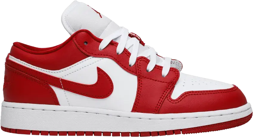  Jordan 1 Low Gym Red White (GS)