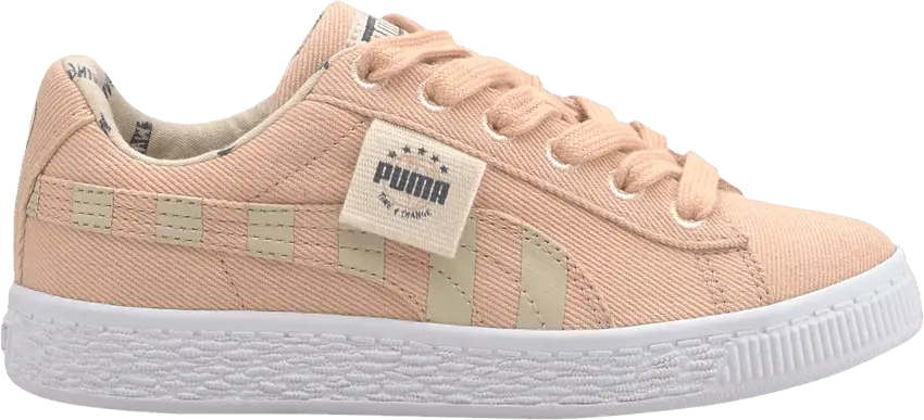  Puma Basket Canvas Little Kids &#039;TIme 4 Change - Pink Sand&#039;