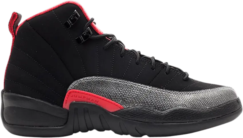  Jordan 12 Retro Black/Siren Red (GS)