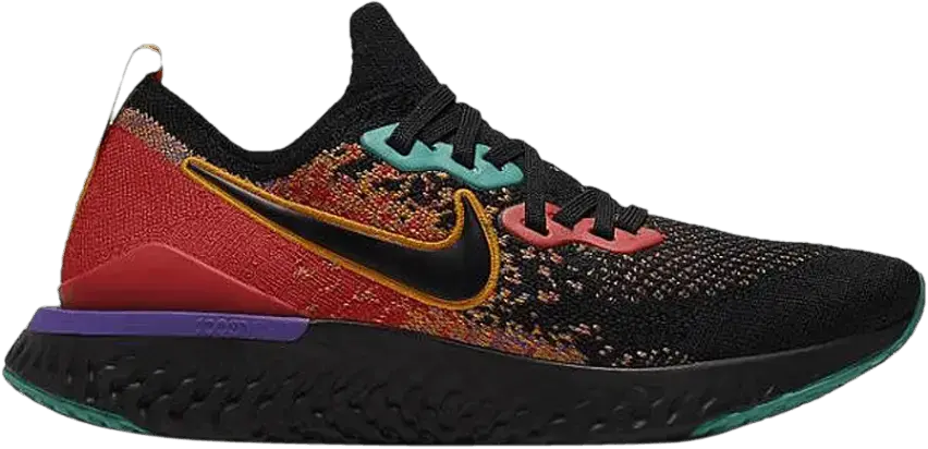  Nike Epic React Flyknit 2 Black Ember Glow (Women&#039;s)