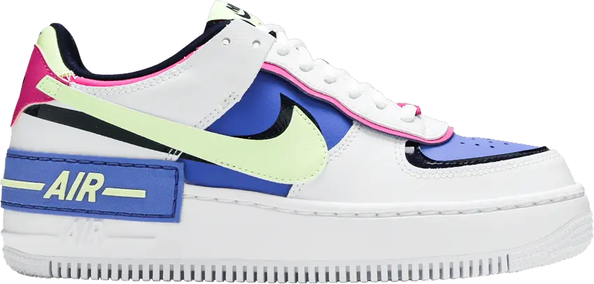  Nike Air Force 1 Low Shadow White Sapphire Barely Volt (Women&#039;s)