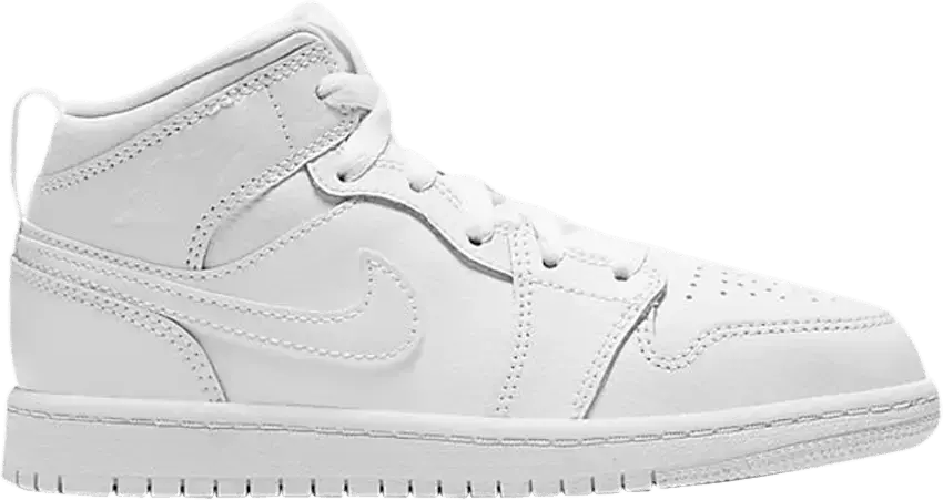  Jordan 1 Mid Triple White (2020) (PS)