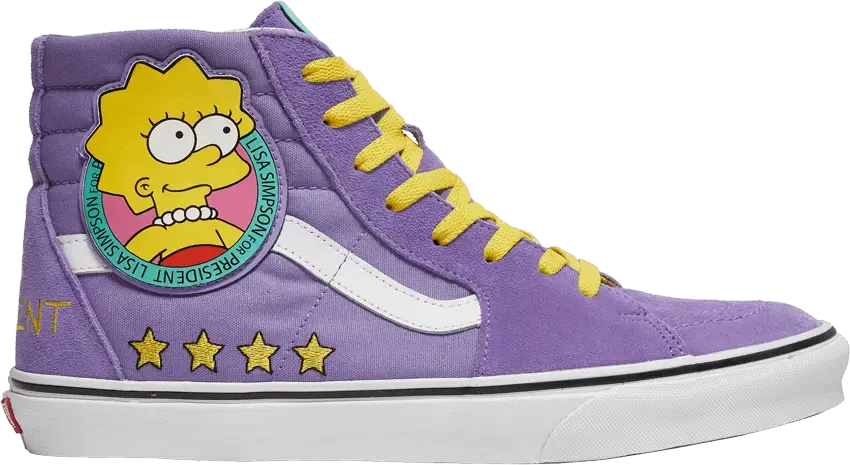  Vans The Simpsons x Sk8-Hi &#039;Lisa 4 Prez&#039;