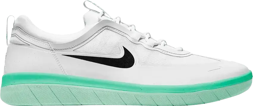  Nike SB Nyjah Free 2 White Black Green Glow
