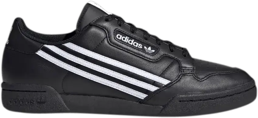  Adidas Continental 80 &#039;Three Stripes - Core Black&#039;