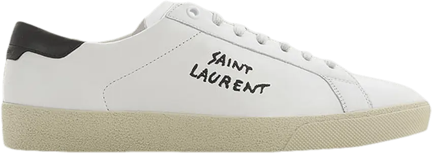  Saint Laurent SL-06 Court Leather &#039;White Black&#039; 2020