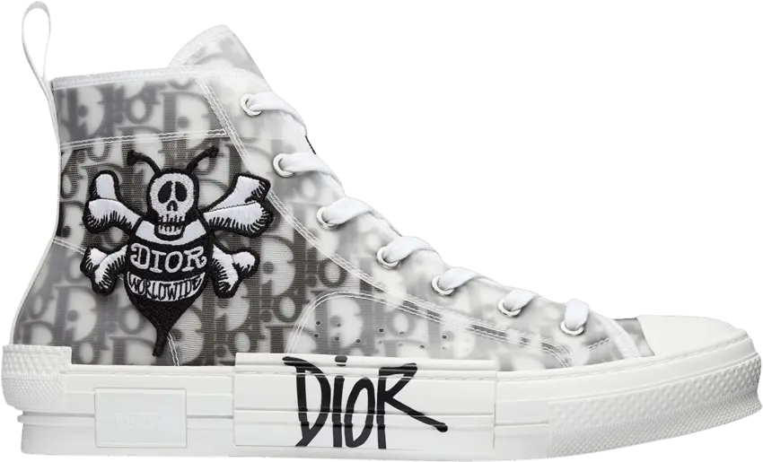  Dior B23 High &#039;Dior Oblique - Shawn Bee Embroidery Patch&#039;