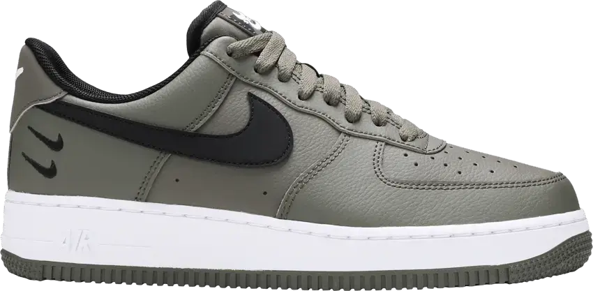  Nike Air Force 1 Low &#039;07 Olive Black Double Swoosh
