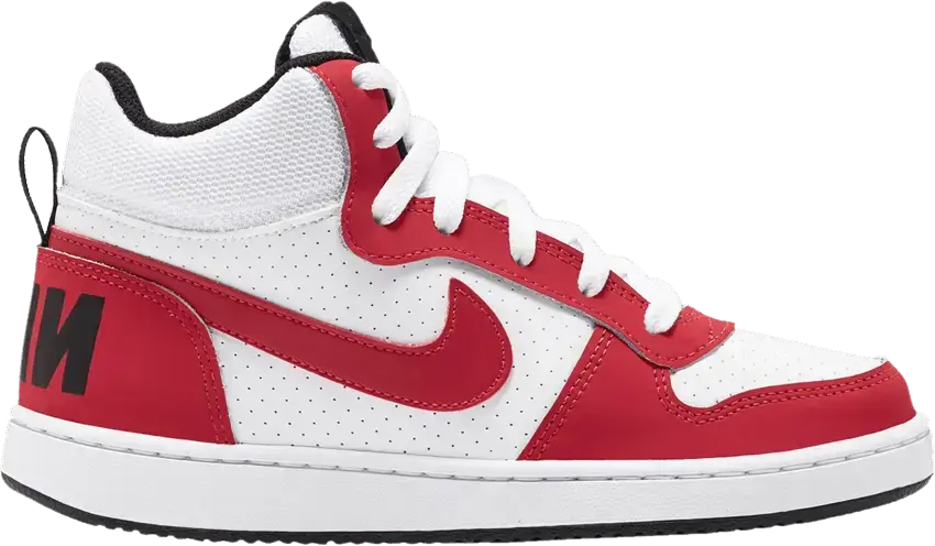  Nike Court Borough Mid GS &#039;Gym Red White&#039;