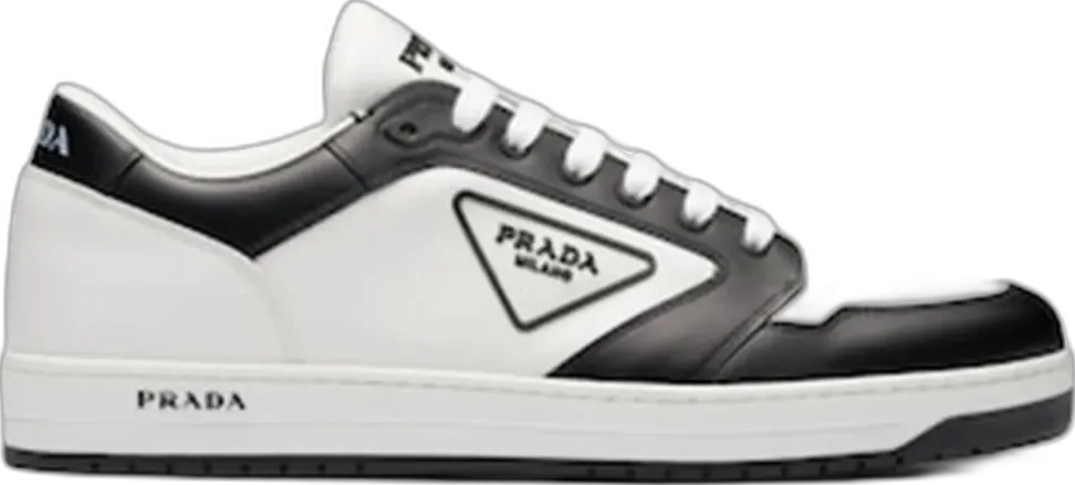  Prada District Leather White Black White