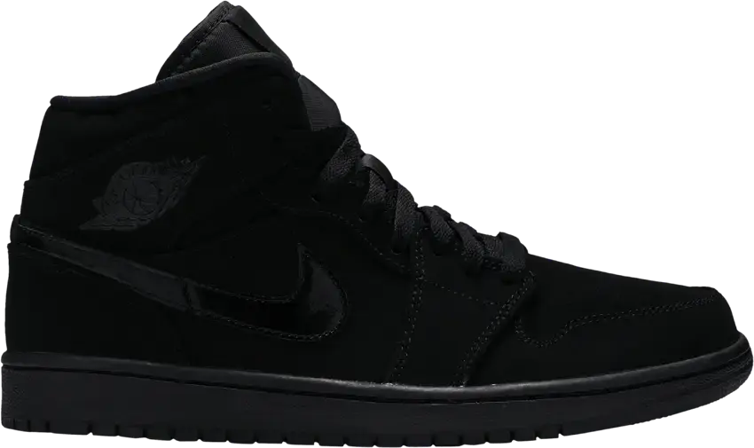  Jordan 1 Mid Triple Black (2020)