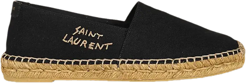  Saint Laurent Embroidered Espadrille &#039;Black&#039;