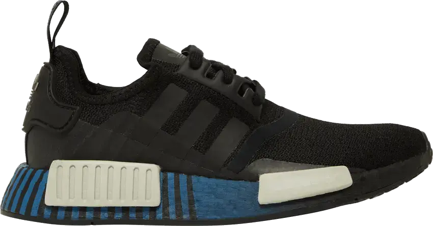  Adidas adidas NMD R1 Black Metal Grey Lush Blue