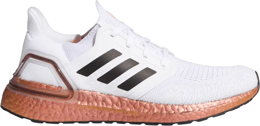  Adidas adidas Ultra Boost 20 White Signal Pink (Women&#039;s)