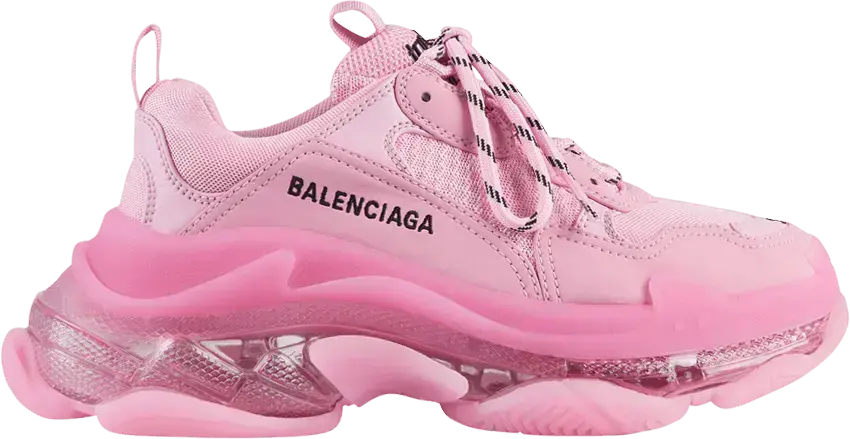  Balenciaga Wmns Triple S &#039;Clear Sole - Pink&#039;