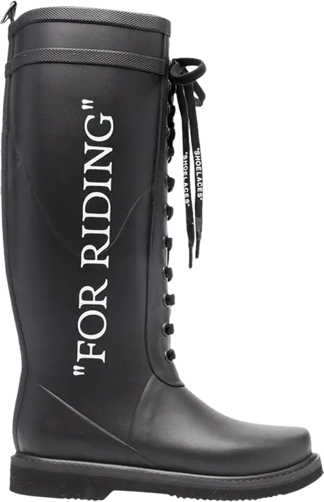  Off-White Wmns Rubber Boot &#039;For Riding - Black&#039;