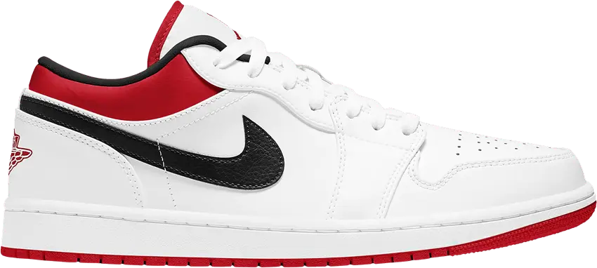  Jordan 1 Low White University Red Black