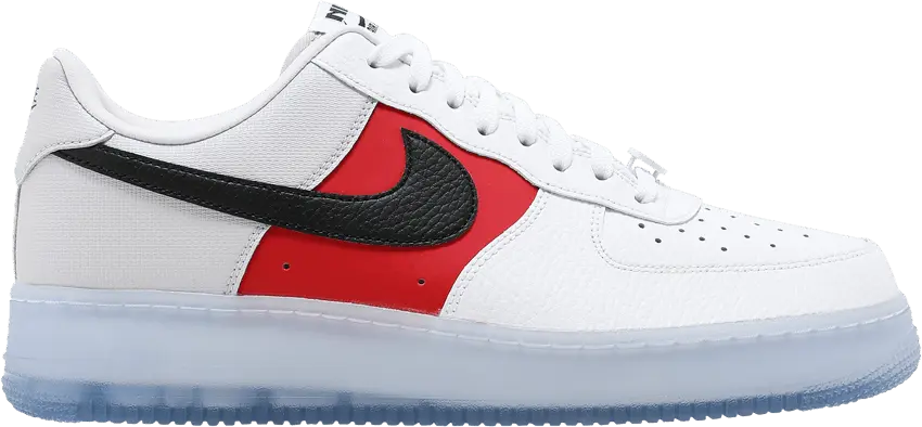  Nike Air Force 1 Low White Red Black (Icy Soles)