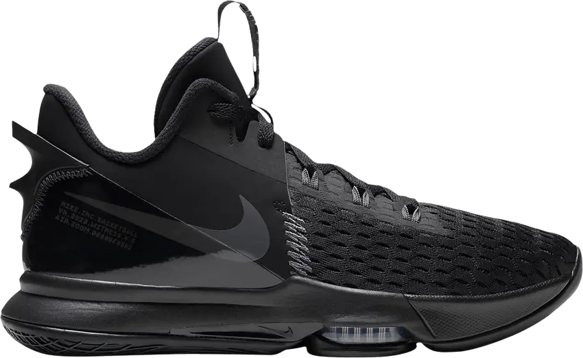  Nike LeBron Witness 5 &#039;Black Dark Grey&#039;