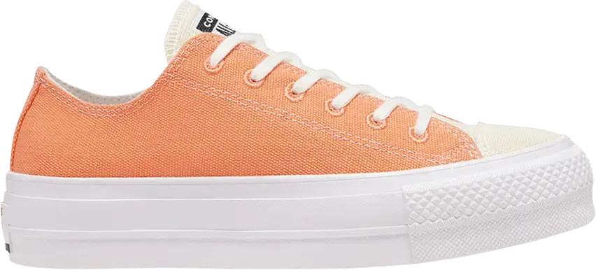  Converse Wmns Renew Cotton Chuck Taylor All Star Platform Low &#039;Fuel Orange&#039;