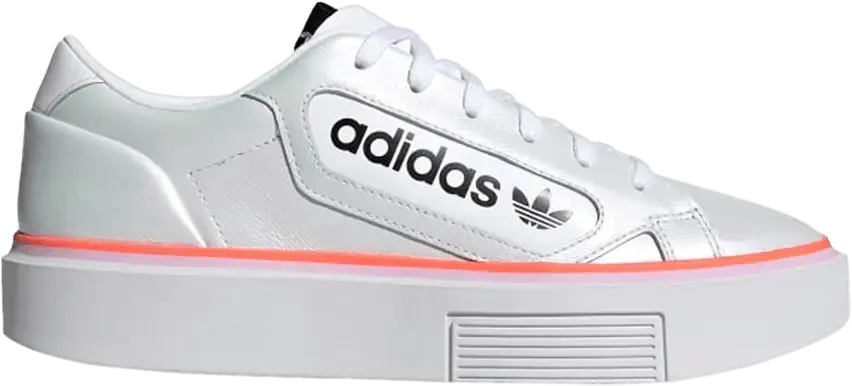  Adidas adidas Sleek Super White Lilac Coral (Women&#039;s)
