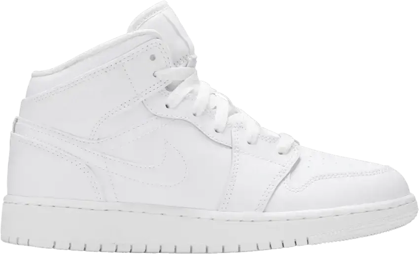  Jordan 1 Mid Triple White (2020) (GS)