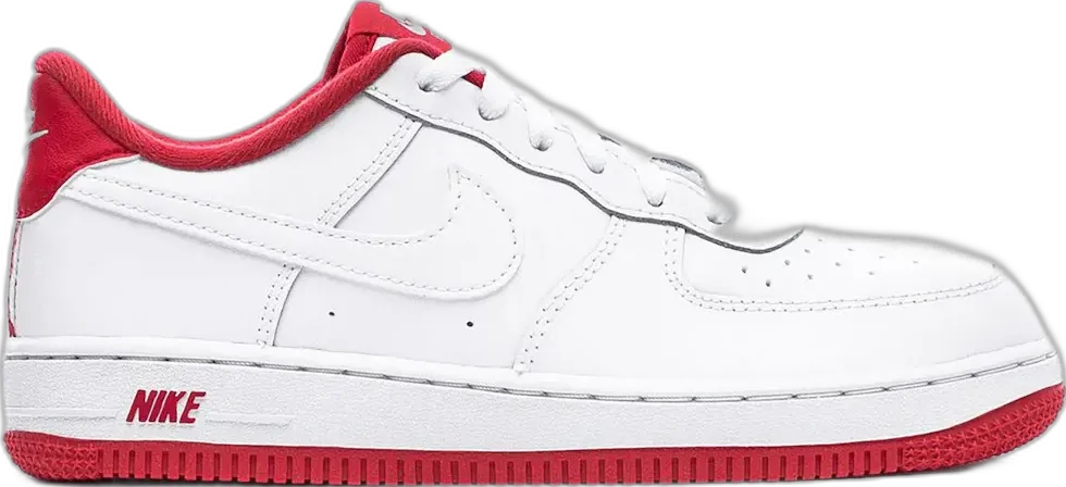  Nike Air Force 1 Low White University Red (PS)