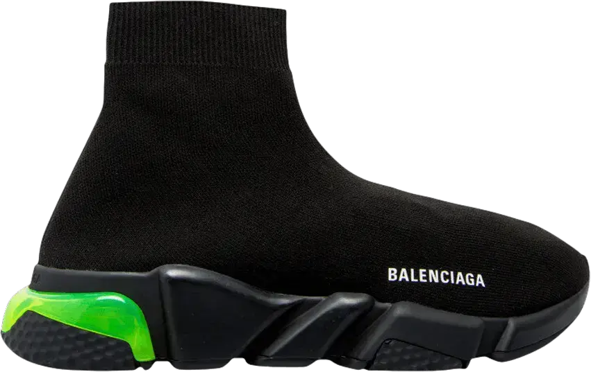  Balenciaga Wmns Speed Trainer &#039;Clear Sole - Black Fluo Yellow&#039;