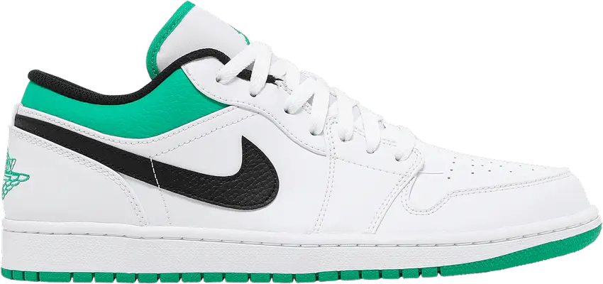  Jordan 1 Low White Lucky Green Black