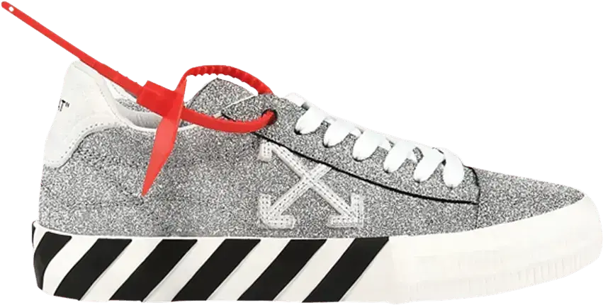  Off-White Wmns Arrow Vulcanized Low &#039;Glitter White&#039;