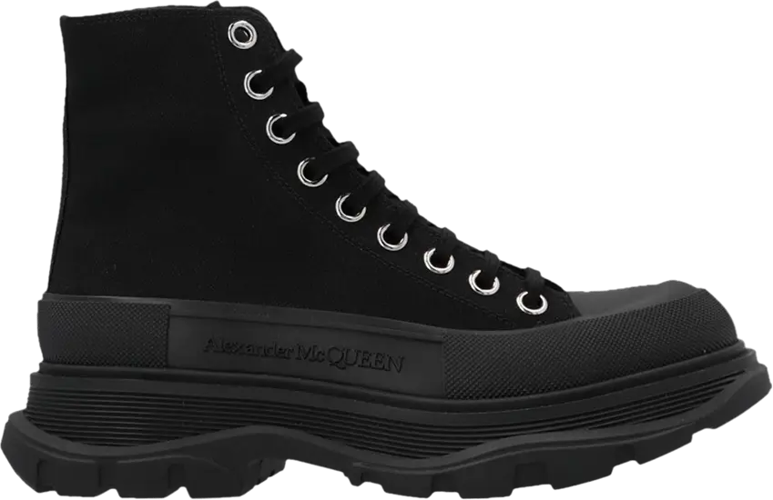  Alexander Mcqueen Alexander McQueen Wmns Tread Slick Boots &#039;Black&#039;