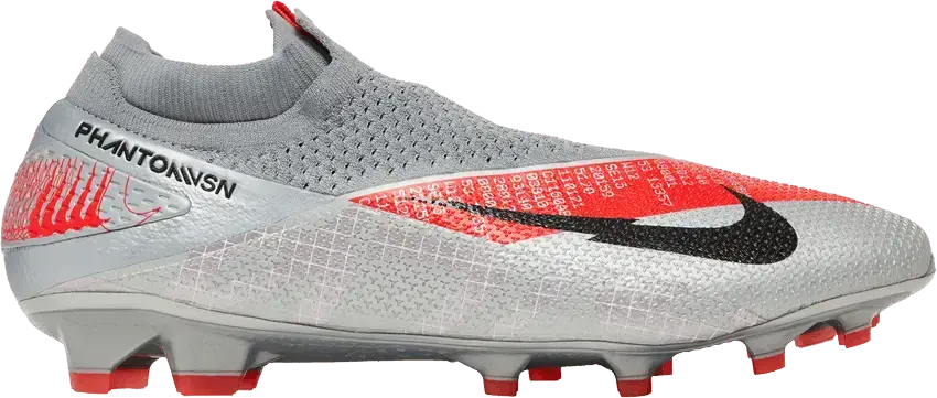  Nike Phantom Vision 2 Elite DF FG Metallic Grey Crimson