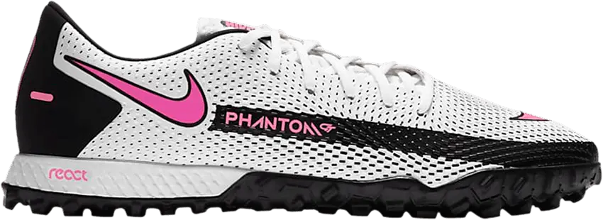  Nike React Phantom GT Pro TF White Black Pink Blast