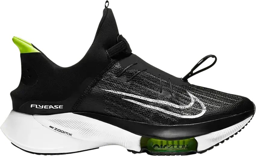  Nike Air Zoom Tempo Next% FlyEase Black White Volt