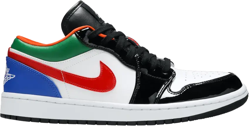  Jordan 1 Low Multi-Color Black Toe (Women&#039;s)