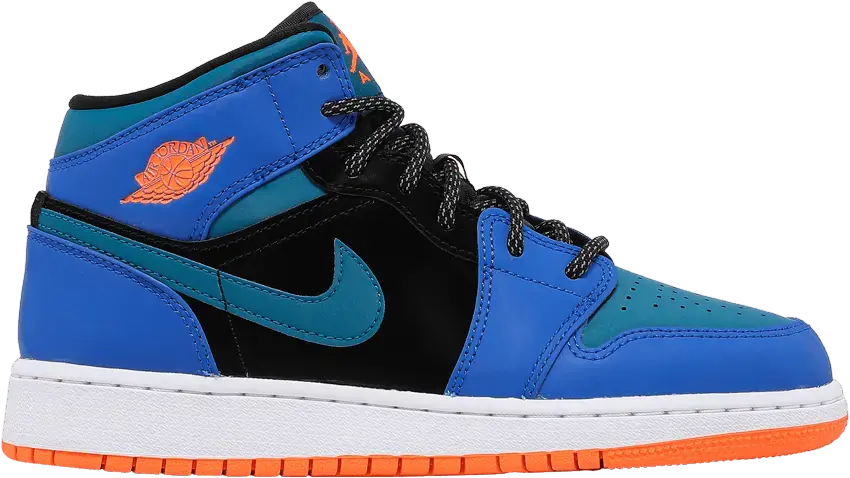  Jordan 1 Mid Racer Blue Green Abyss (GS)