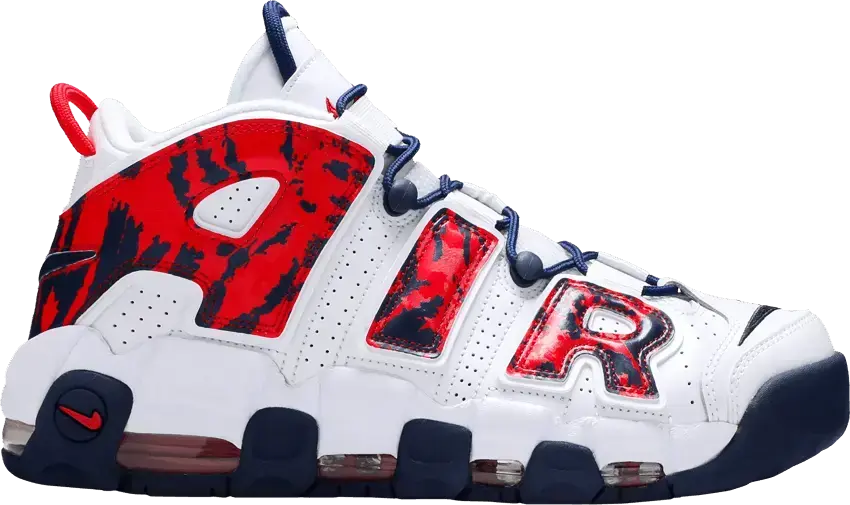  Nike Air More Uptempo Red Navy Camo