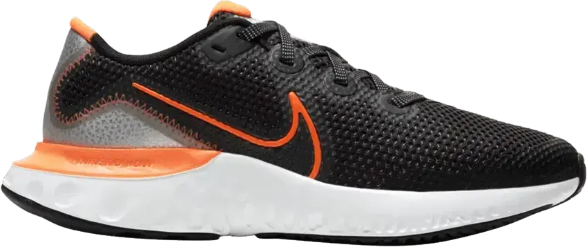  Nike Renew Run Black Total Orange (GS)
